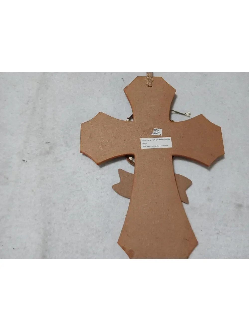 Rustic Wooden Cross Wall Hanging with Sunflower and Blessings Sign